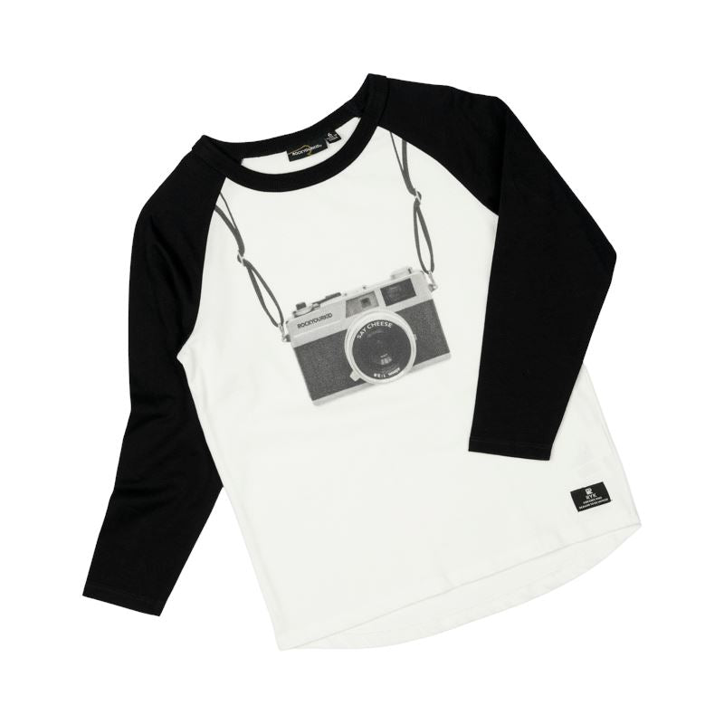 SAY CHEESE LONG SLEEVE BOXY FIT T-SHIRT
