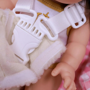 Dolls Car Seat Capsule (Pink Gingham)