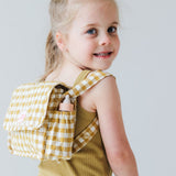 Convertible Dolls Nappy Bag (Mustard Gingham)