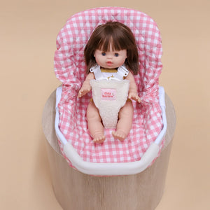 Dolls Car Seat Capsule (Pink Gingham)