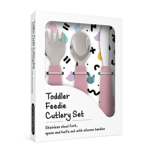 Toddler Feedie Cutlery Set (Dusty Rose)