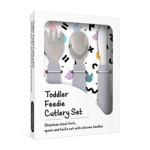 Toddler Feedie Cutlery Set (Grey)