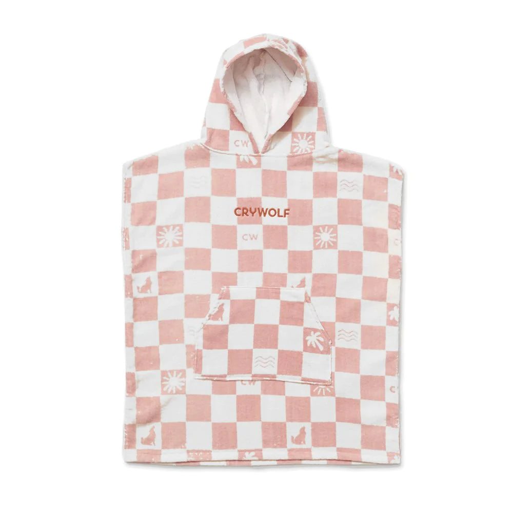 Hooded Towel (Blush Checkered)