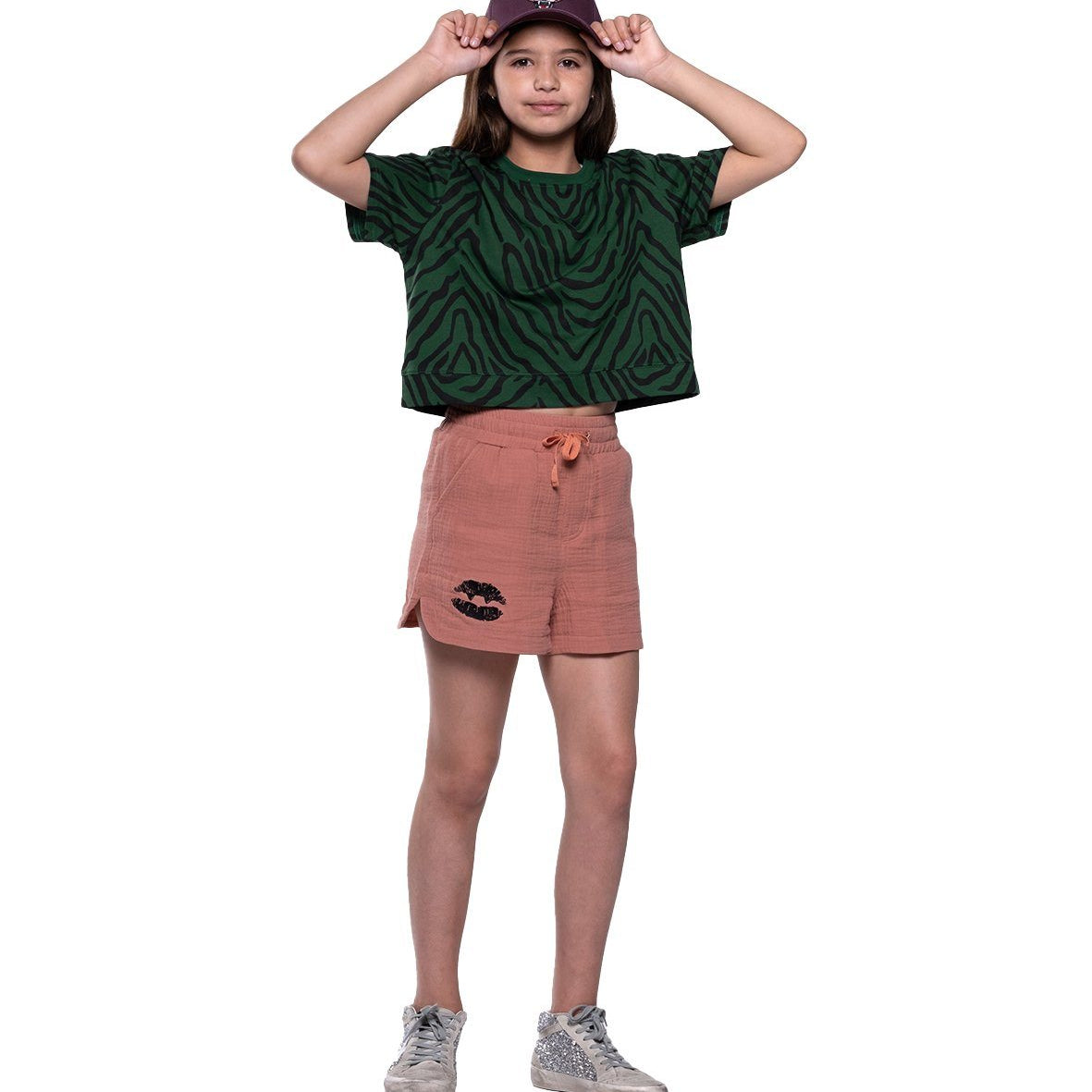 Vamp Lips Simple Shorts (Dusky Pink)