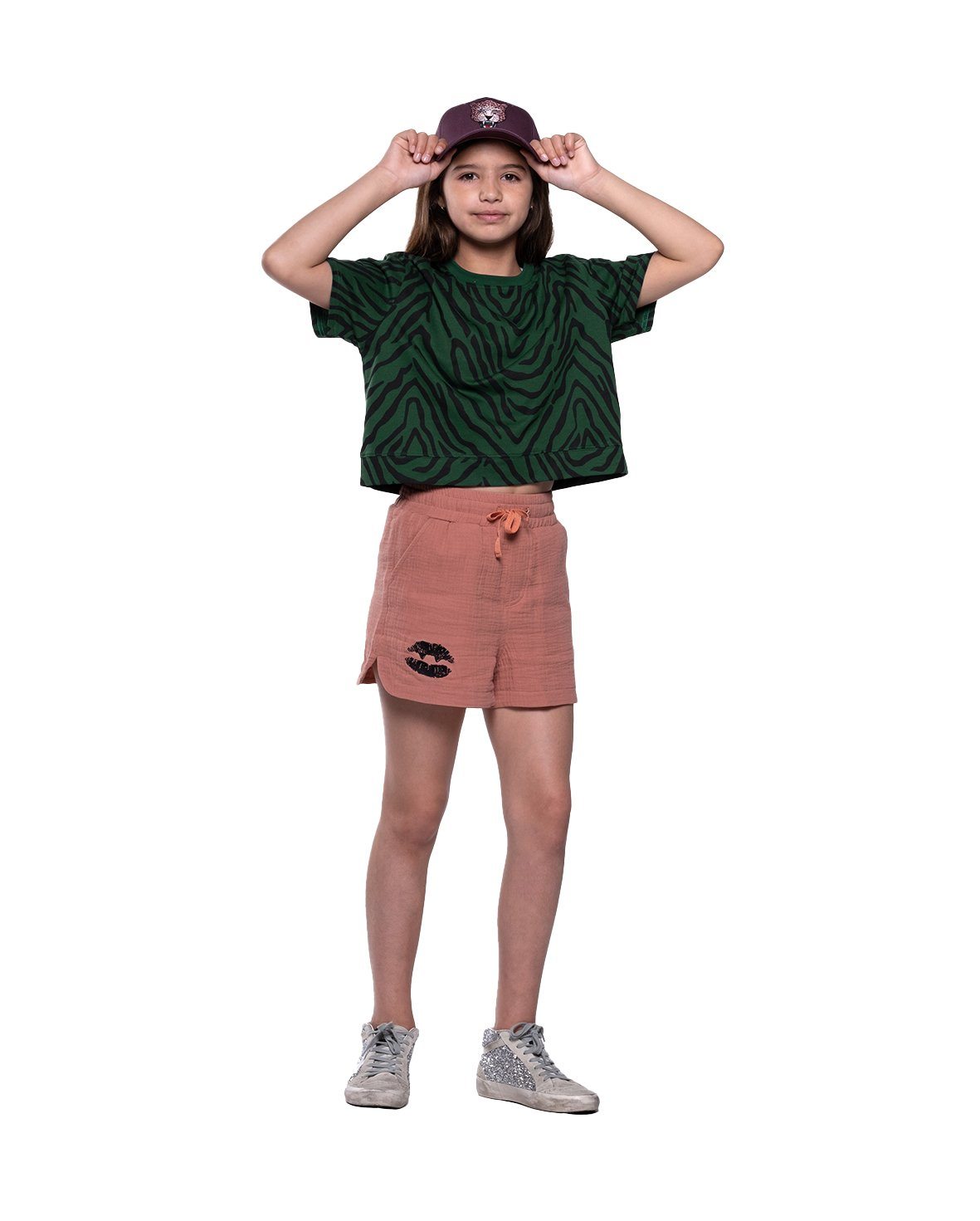 Vamp Lips Simple Shorts (Dusky Pink)