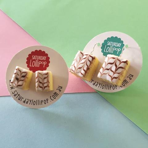 Vanilla Slice Dangley Earrings