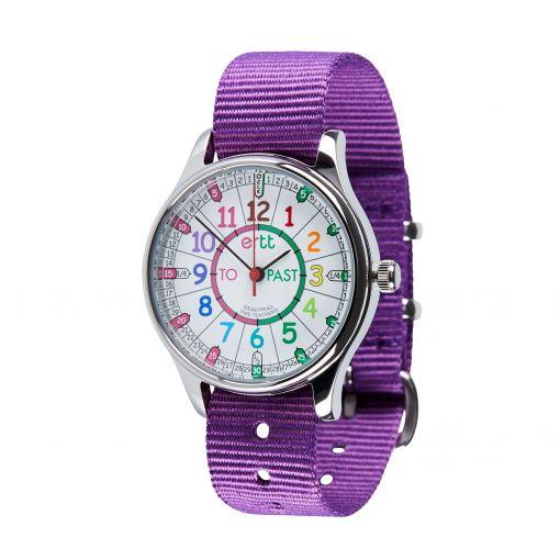 Waterproof Watch Purple Strap (Rainbow)