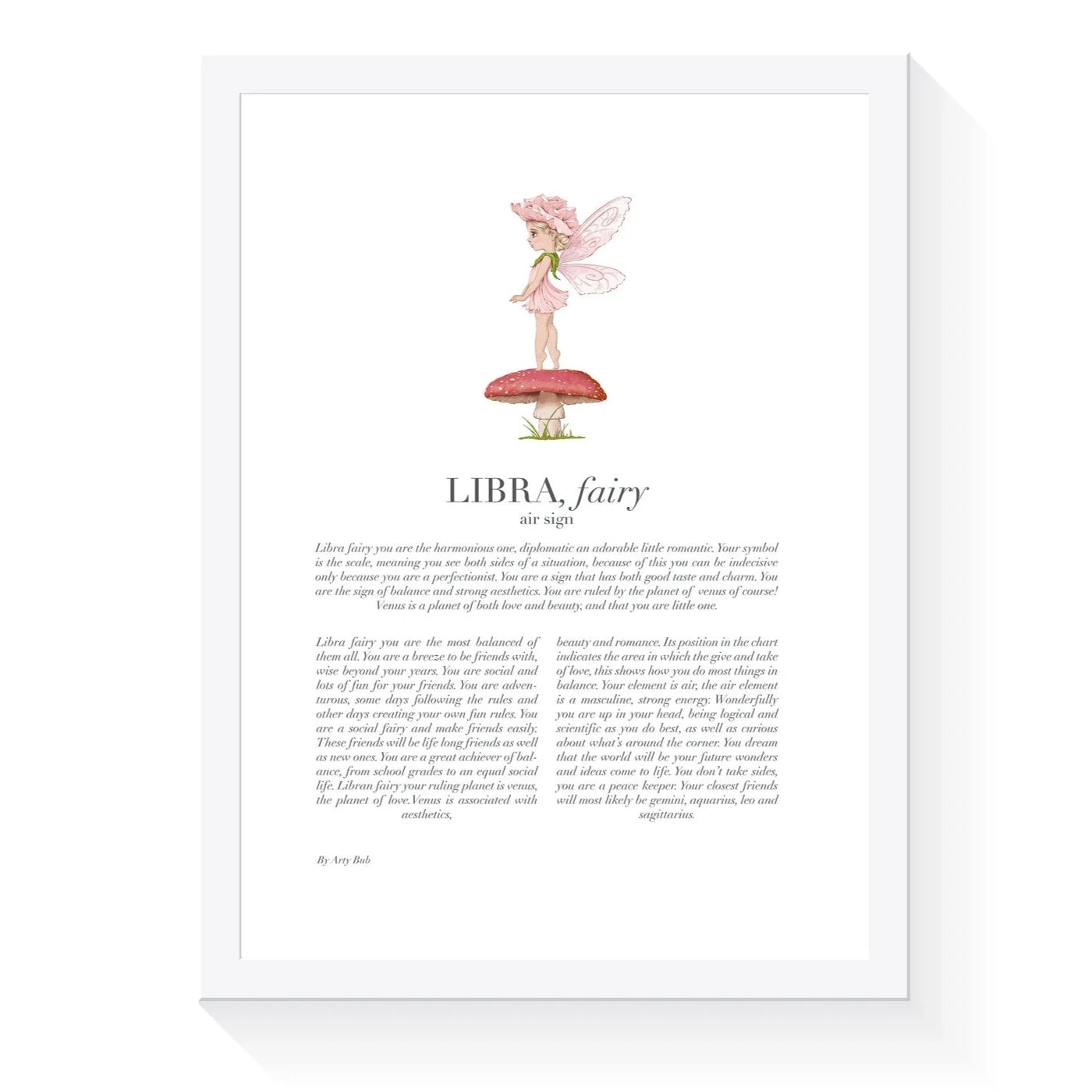 Fairy Zodiac A4 Print (Libra)
