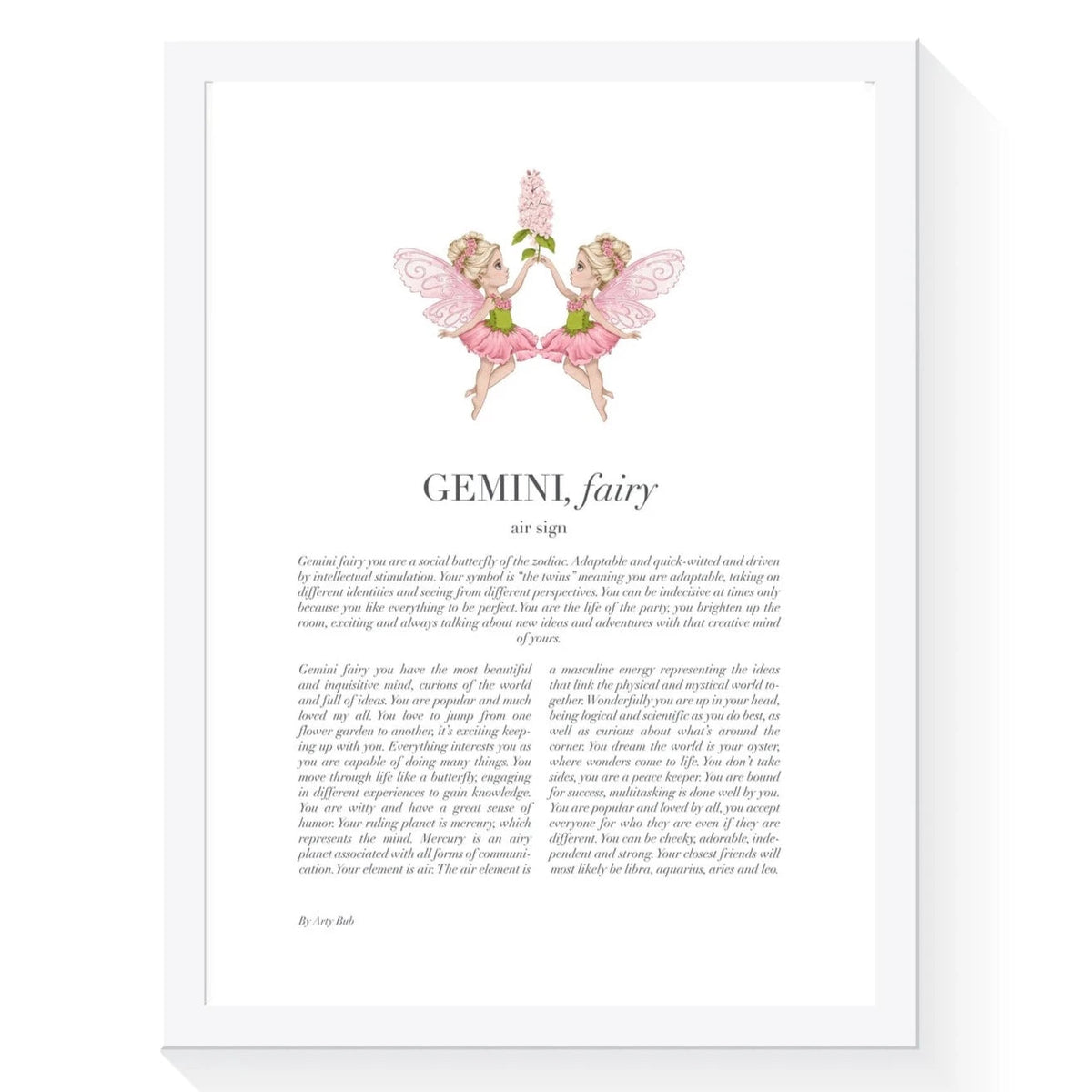 Fairy Zodiac A4 Print (Gemini)