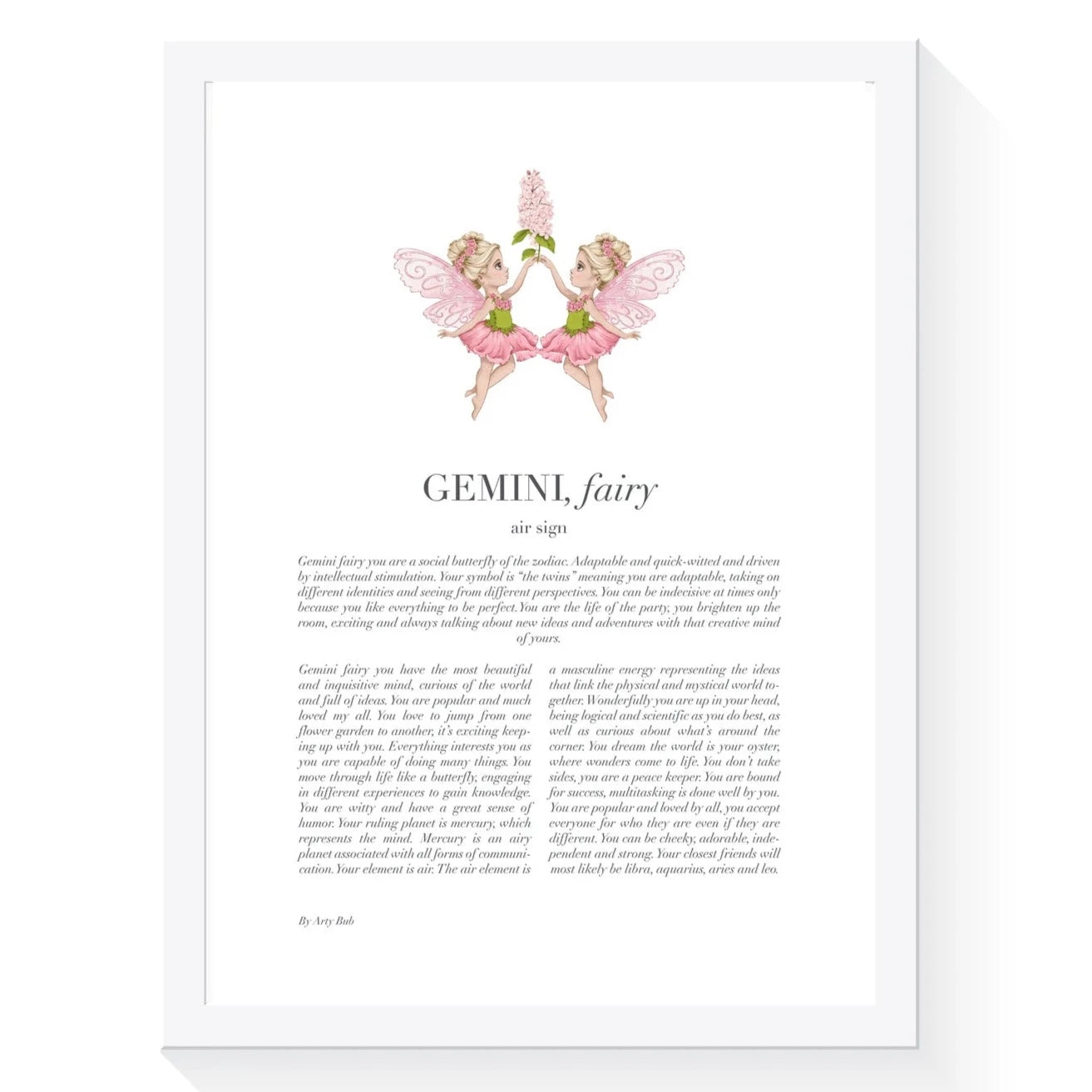 Fairy Zodiac A4 Print (Gemini)