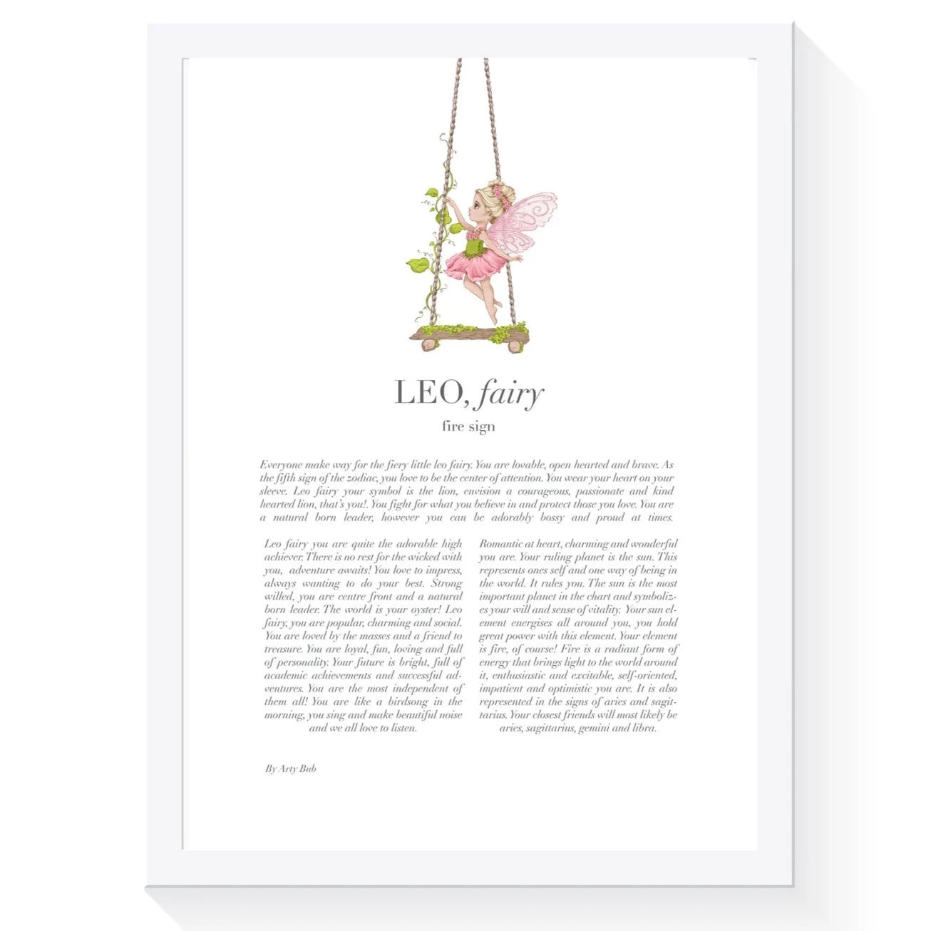 Fairy Zodiac A4 Print (Leo)
