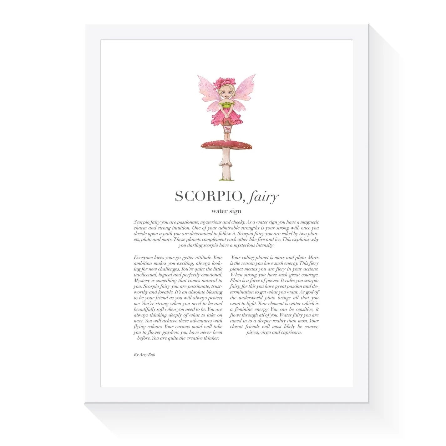 Fairy Zodiac A4 Print (Scorpio)