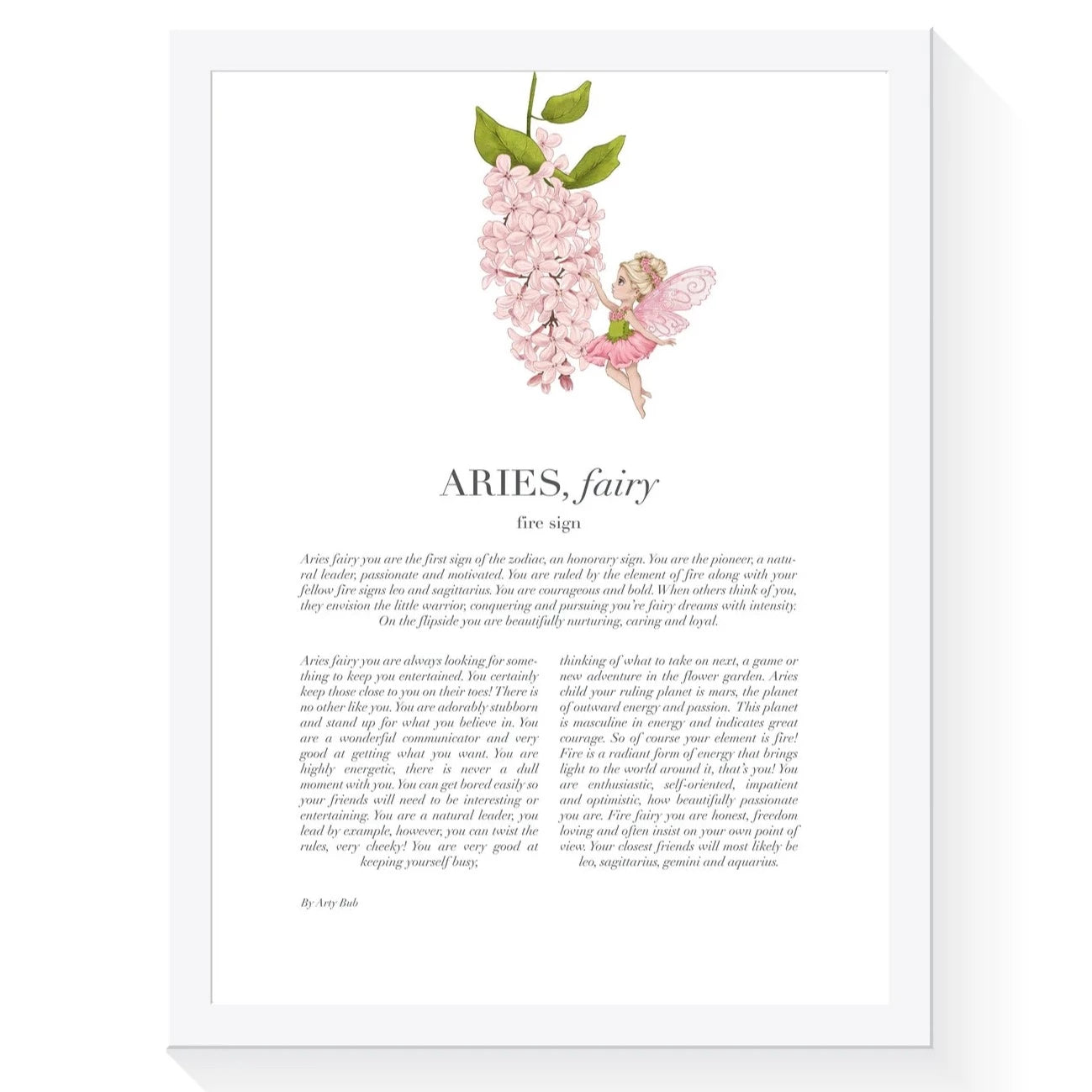 Fairy Zodiac A4 Print (Aries)