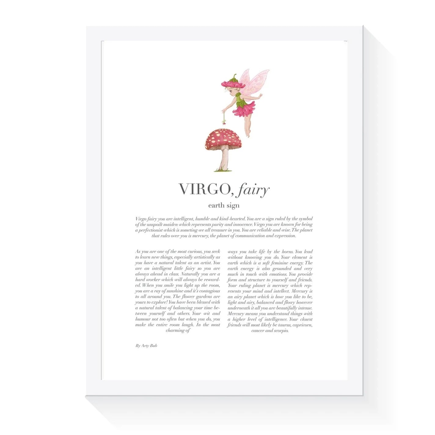 Fairy Zodiac A4 Print (Virgo)