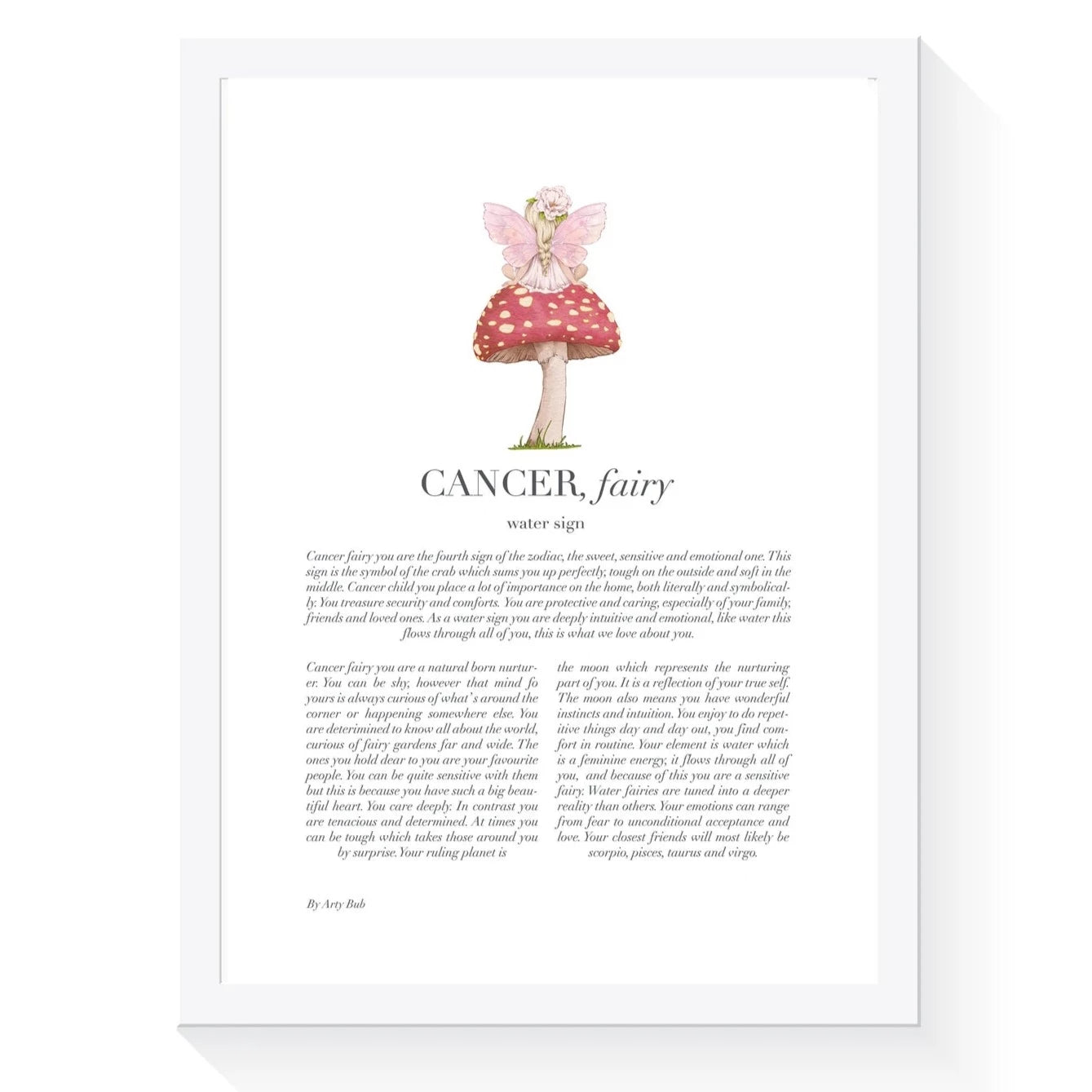 Fairy Zodiac A4 Print (Cancer)