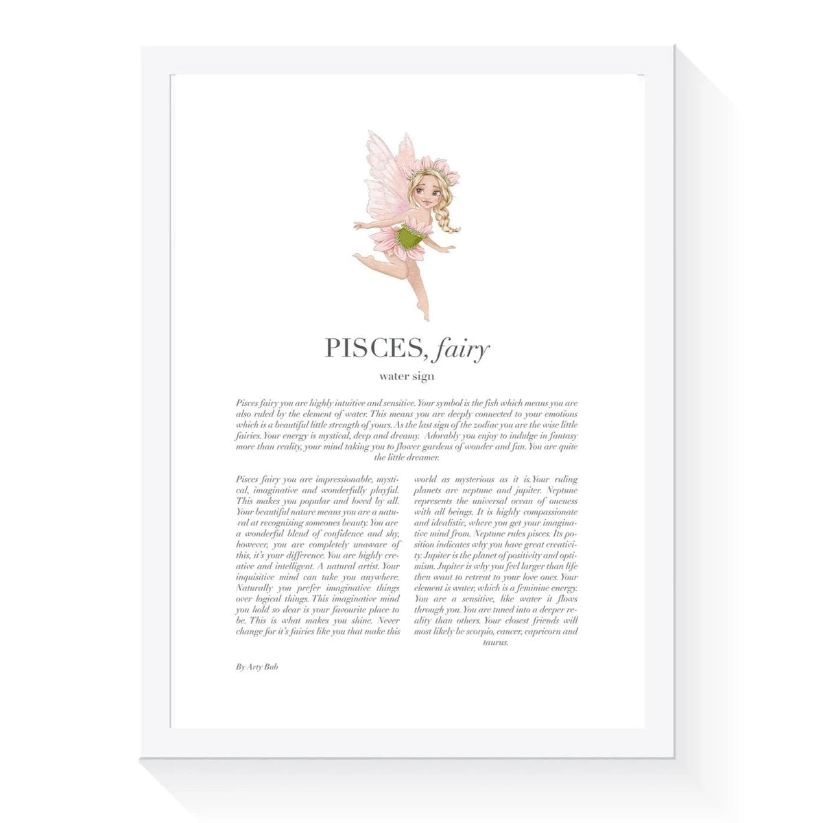 Fairy Zodiac A4 Print (Pisces)