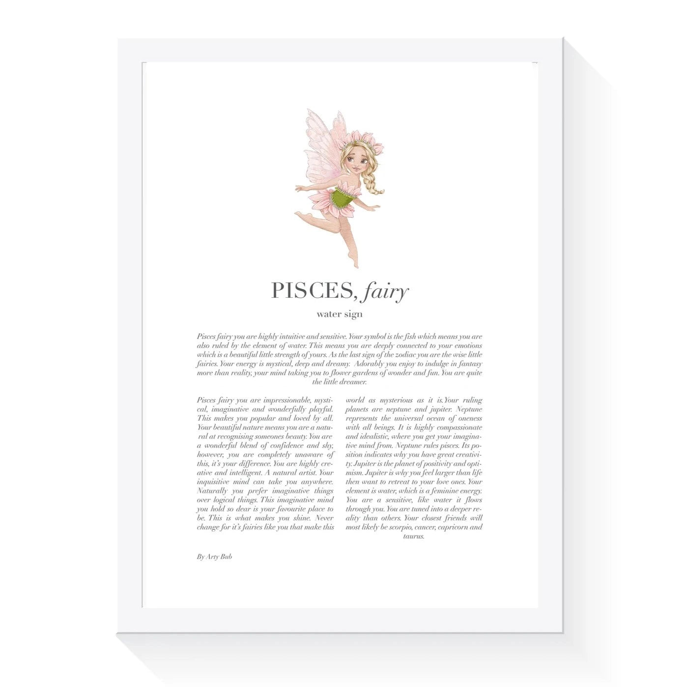Fairy Zodiac A4 Print (Pisces)