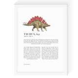 Dinosaur Zodiac A4 Print (Taurus)
