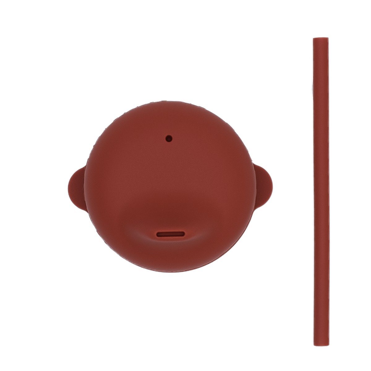 Sippie Lid & Mini Straw (Rust)