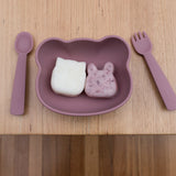 Feedie Fork & Spoon Set (Dusty Rose)