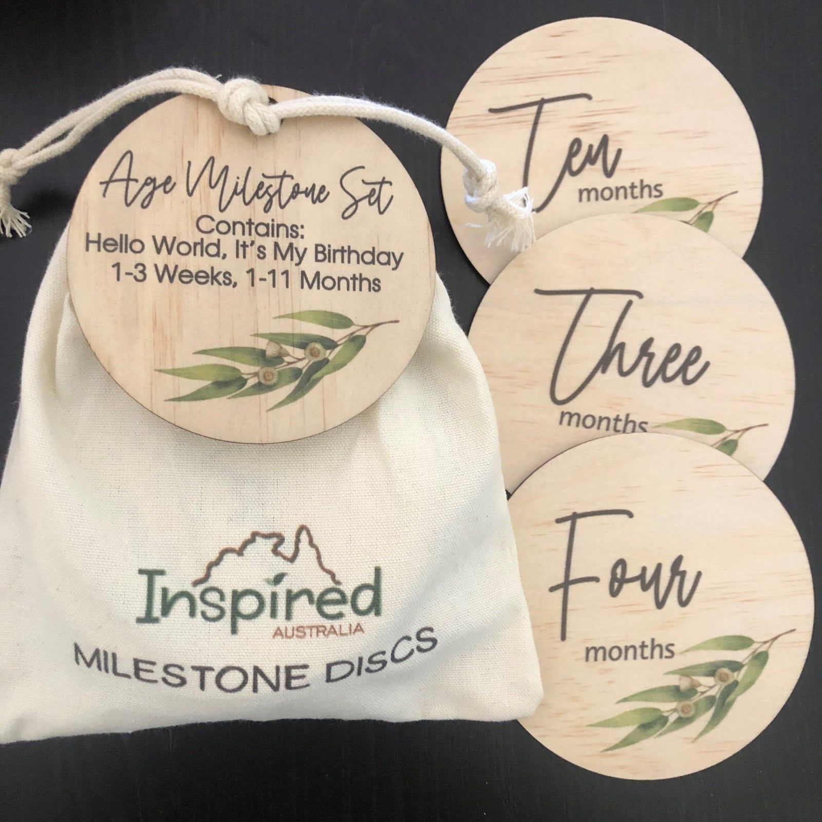 Age Milestone Discs - Eucalyptus