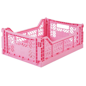 Midi Folding Crate (Baby Pink)