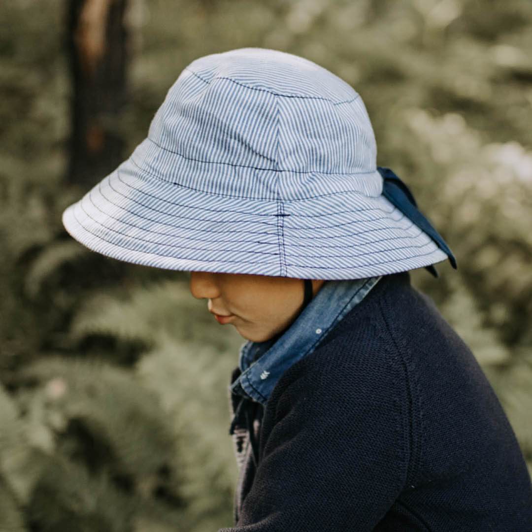 Kids Reversible Sun Hat (Charlie/Indigo)