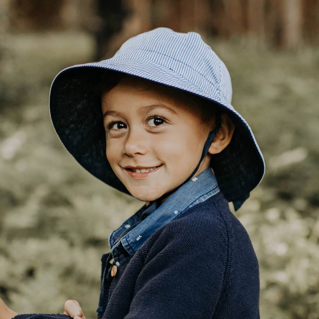 Kids Reversible Sun Hat (Charlie/Indigo)