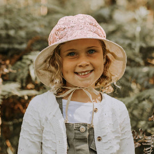 Kids Reversible Sun Hat (Heather/Flax)