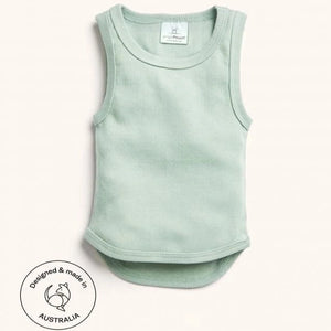 Tiny Baby Bodywear Singlet (Sage)
