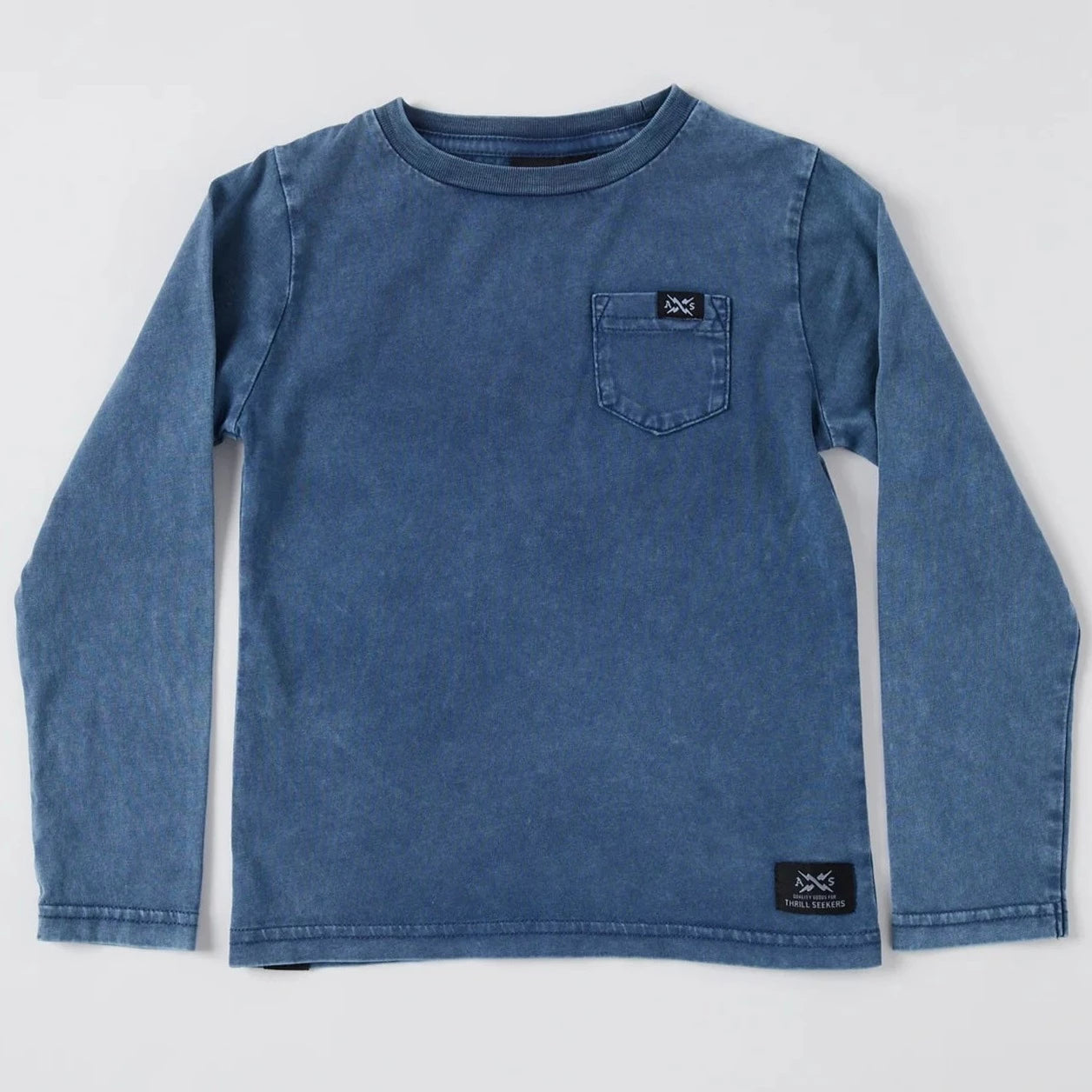 Go To Pocket LS Tee - Mineral Blue