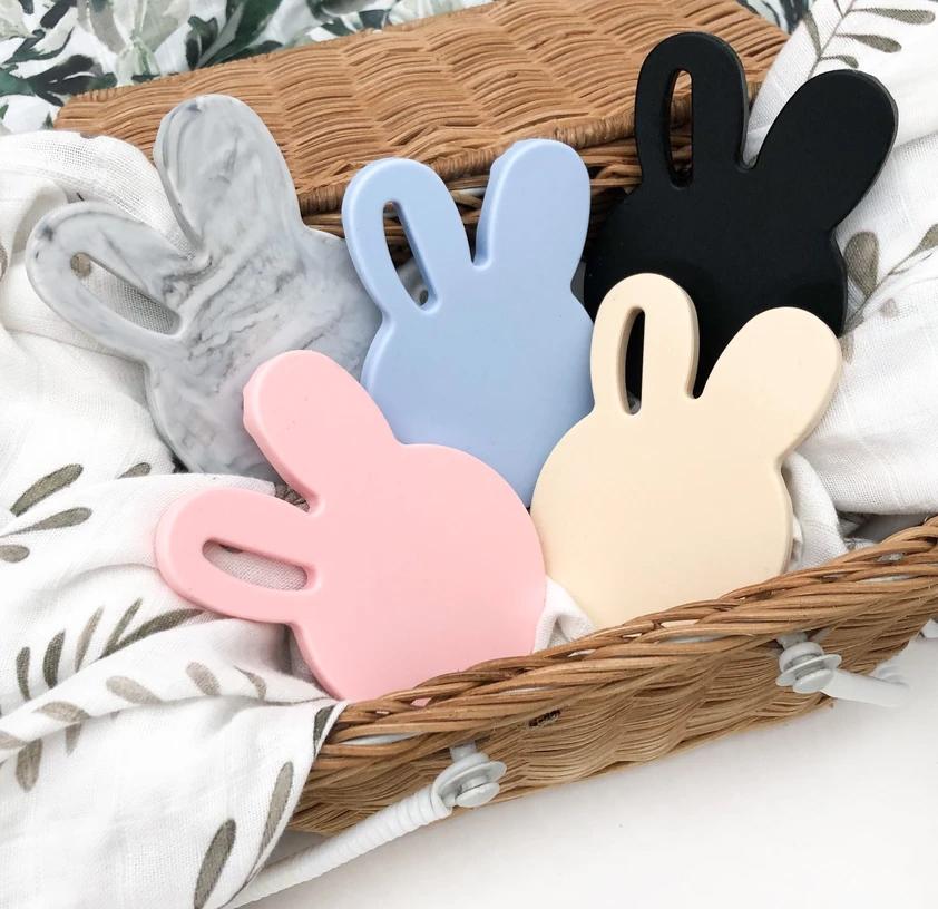 Bunny Silicone Teether (Marble)