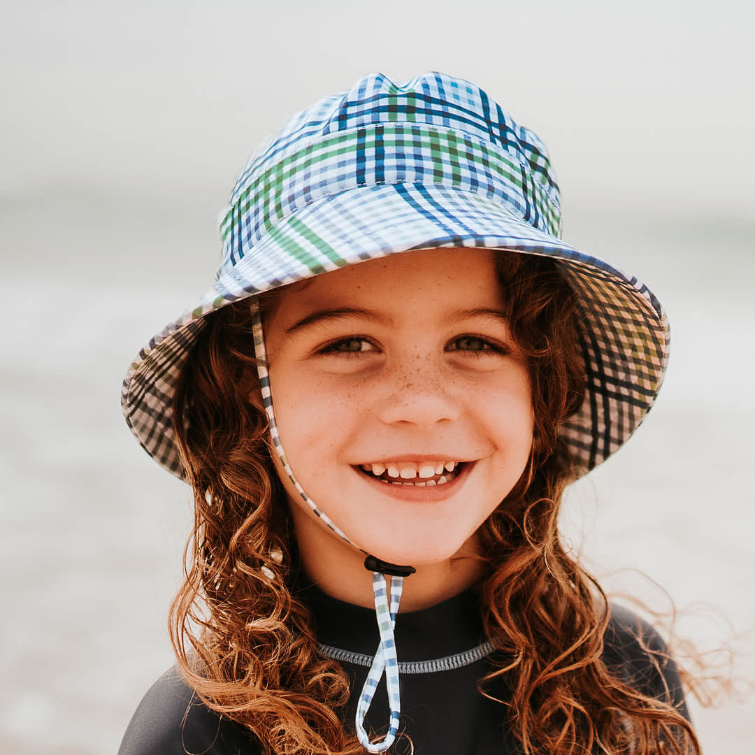 Boys Beach Bucket Hat (Check)