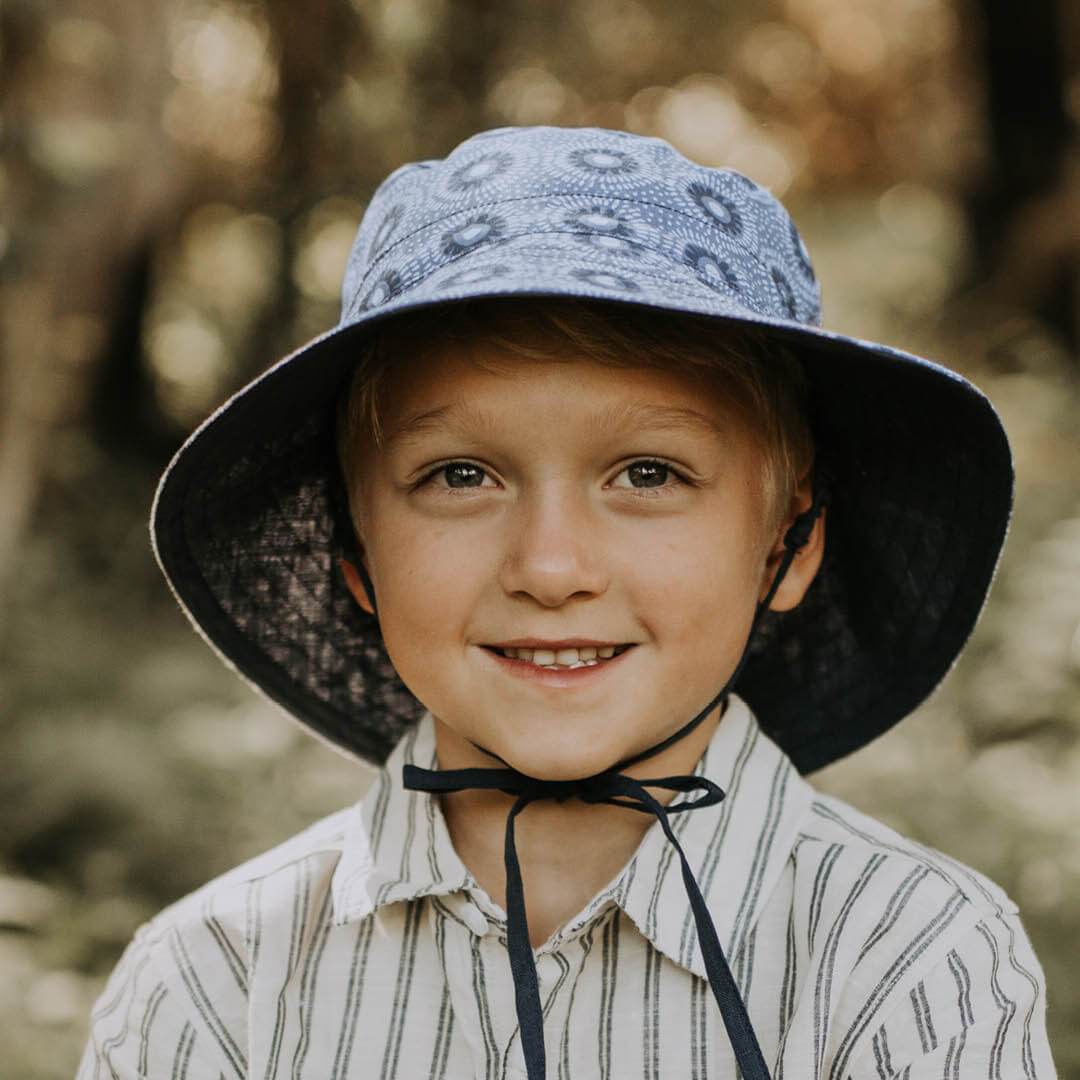 Kids Reversible Sun Hat (Norman/Indigo)