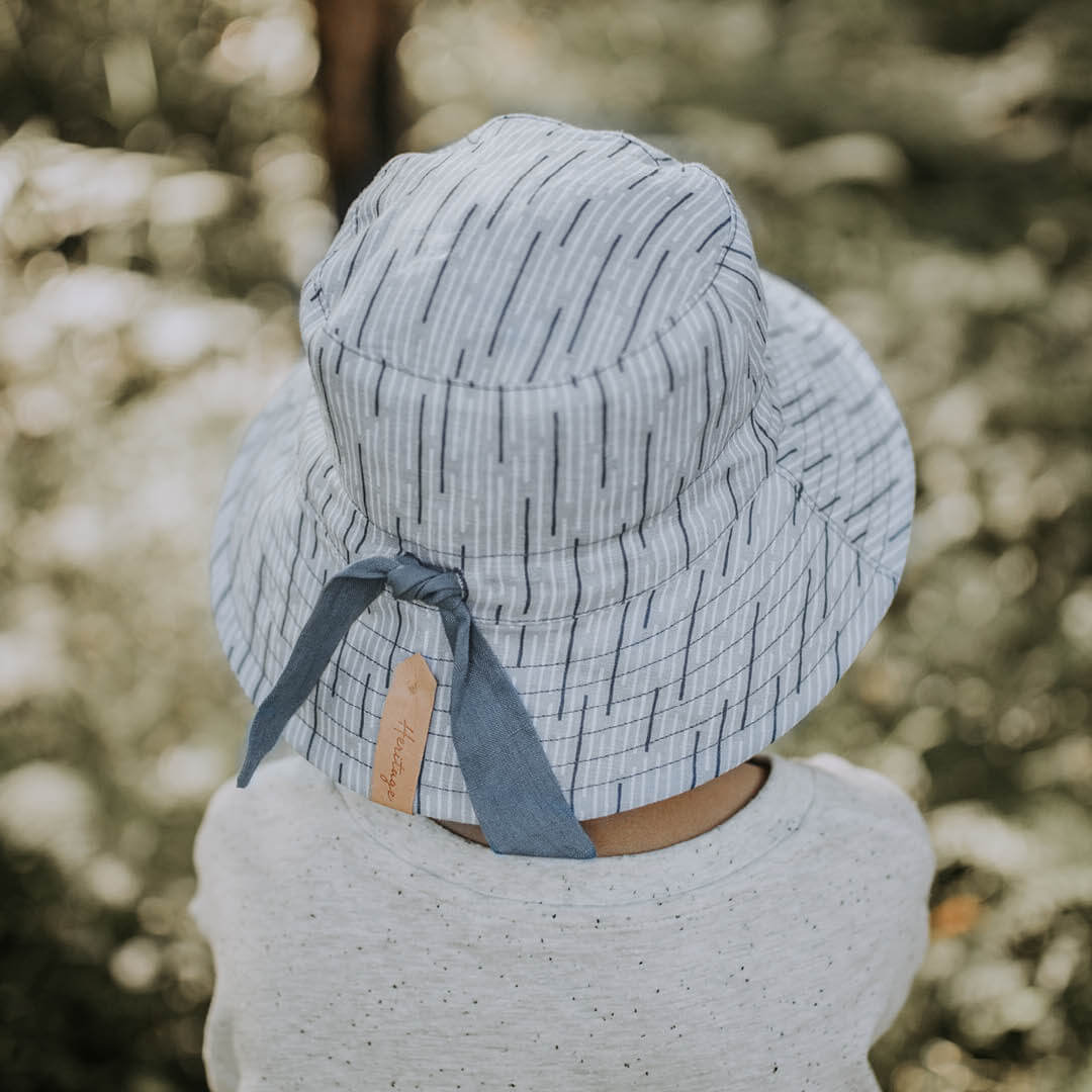 Kids Reversible Sun Hat (Sprig/Steele)