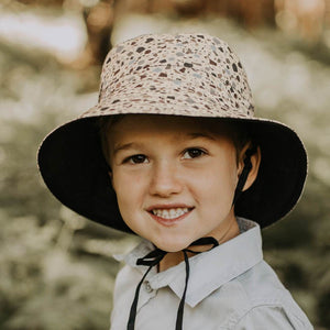 Kids Reversible Sun Hat (Terrazzo/Ebony)