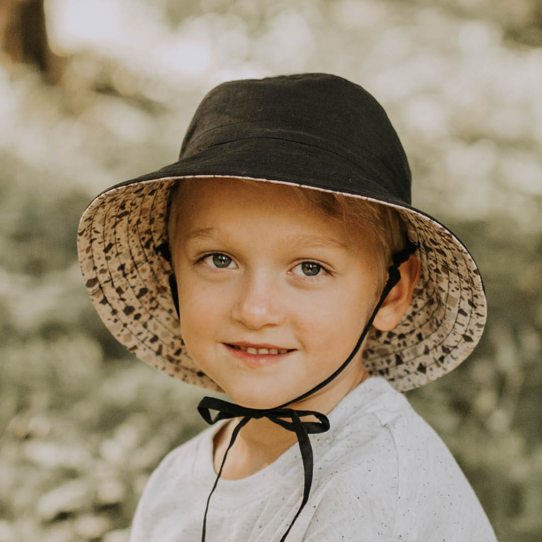 Kids Reversible Sun Hat (Terrazzo/Ebony)