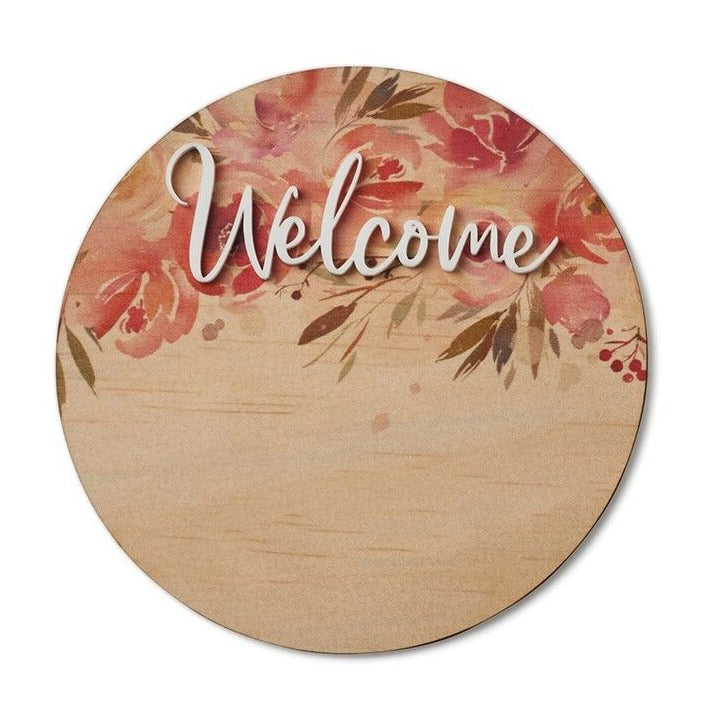 Wood 3D Birth Announcement Plaque - Welcome