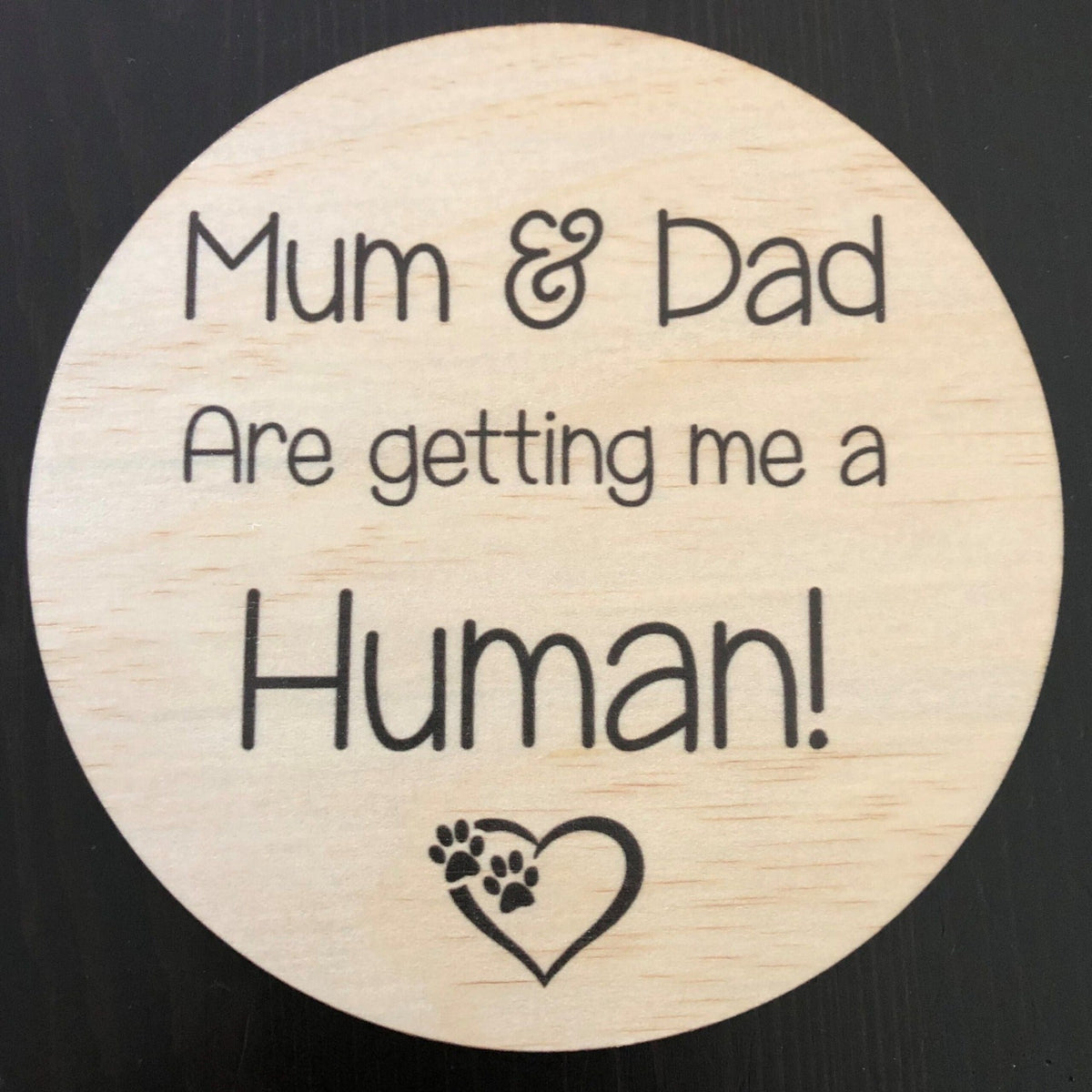 Pet Pregnancy Announcement Disc