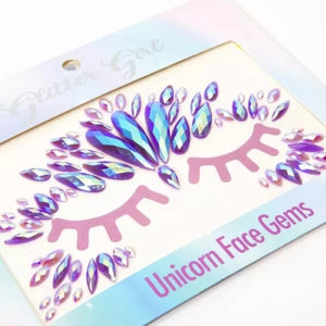 Unicorn Face Gems (Purple Party)
