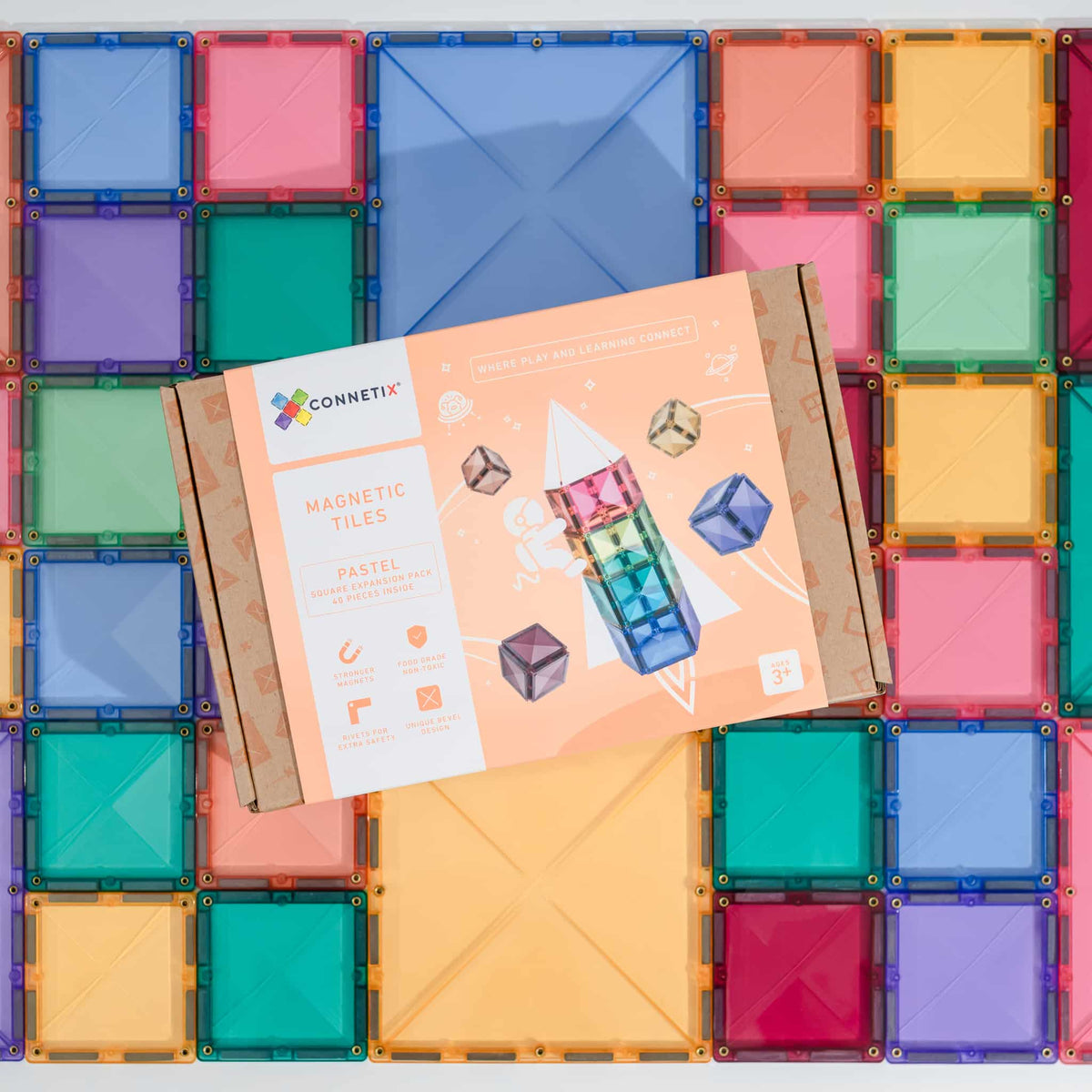 Pastel Square Pack 40 Piece