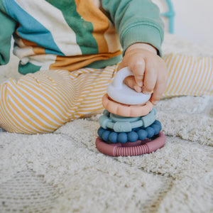 Rainbow Stacker & Teething Toy (Bright)