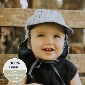 Baby Reversible Flap Hat (Sprig/Steele)