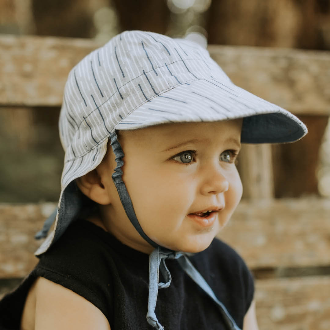 Baby Reversible Flap Hat (Sprig/Steele)