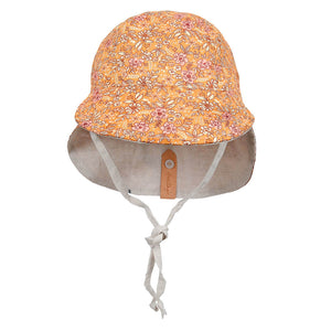 Lounger Baby Reversible Flap Sun Hat (Alice-Flax)
