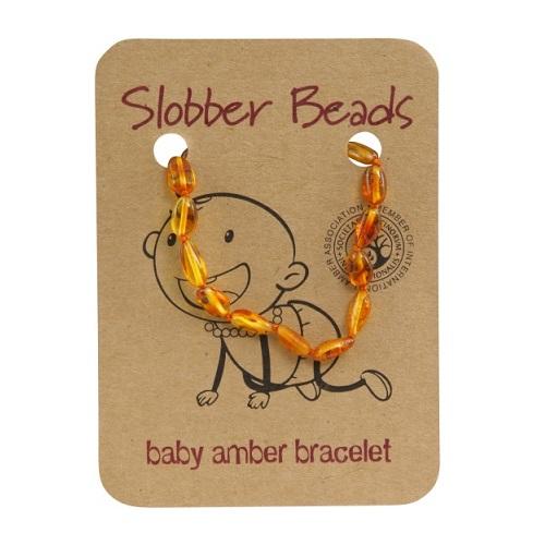 Amber Baby Teething Bracelet (Honey Oval)