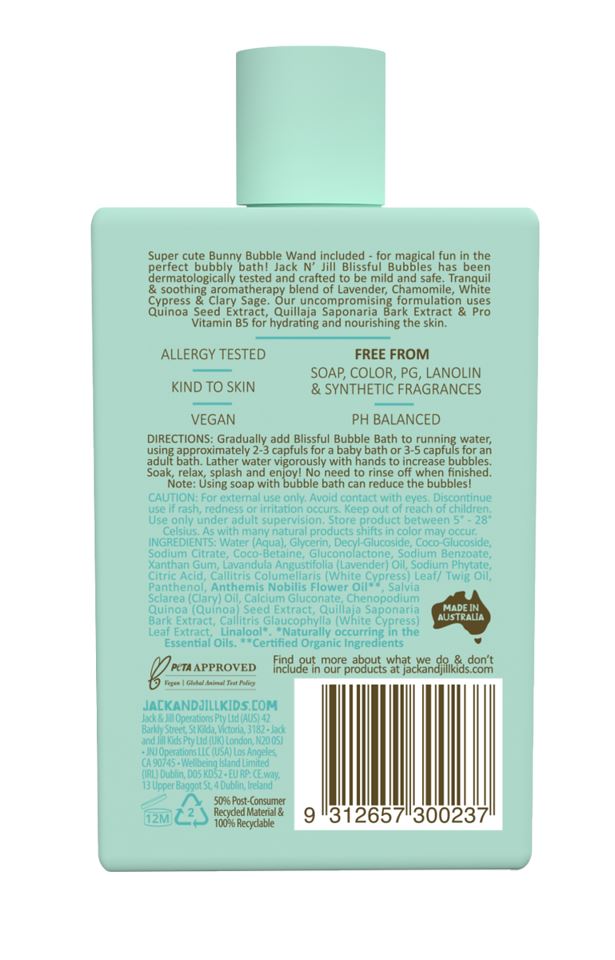 Blissful Bubbles Bubble Bath 300ml - Green