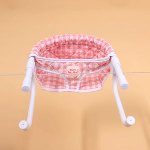 Dolls High Chair Seat (Pink Gingham)