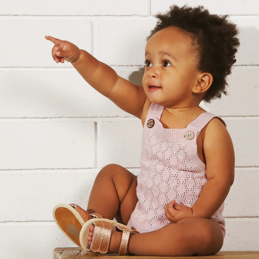 Petal Pointelle Onesie (Blush Pink)