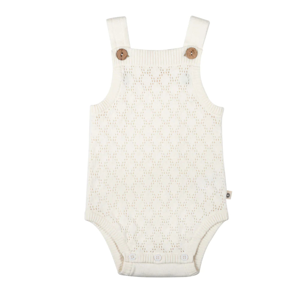 Diamond Pointelle Onesie (Milk)
